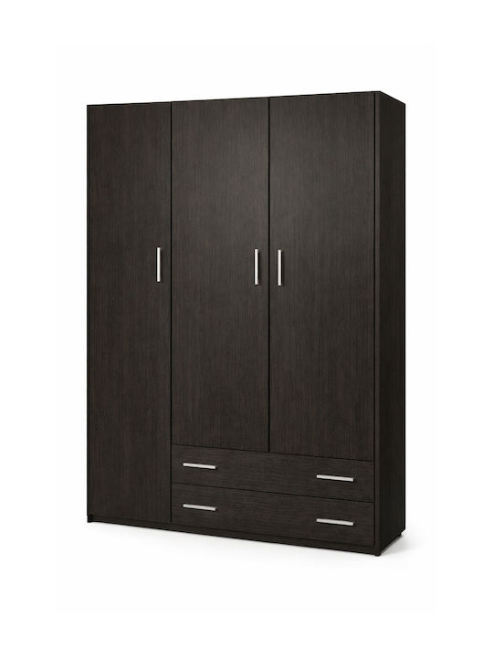 Τρίφυλλη Ντουλάπα Wenge 150x60x180cm