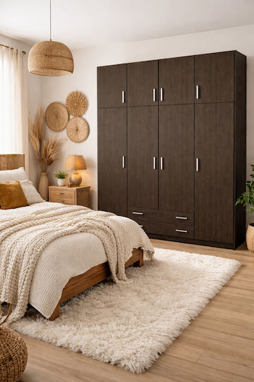 Τετράφυλλη Ντουλάπα Wenge 200x60x240cm