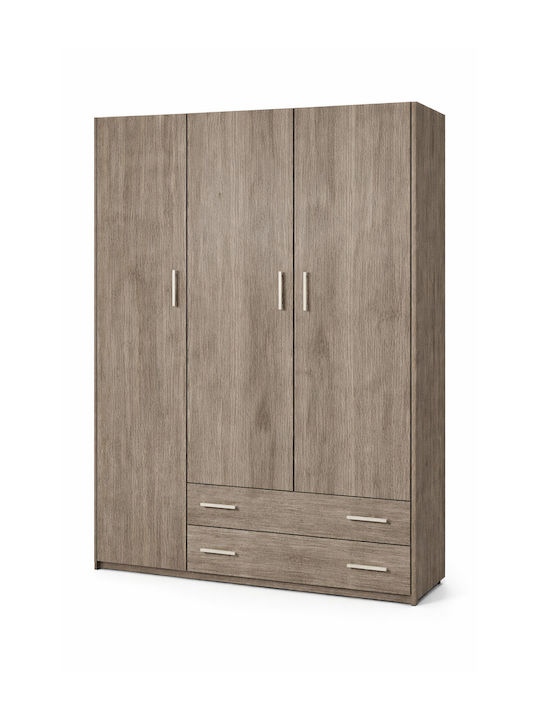 Dreifachtür Kleiderschrank Aschgrau 150x60x180cm