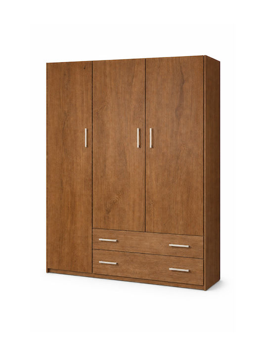 Dreifachtür Kleiderschrank Walnuss 150x60x180cm