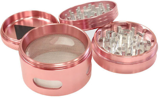 Râșniță Trefler 63mm Aluminiu Model Love Roz 4 Părți