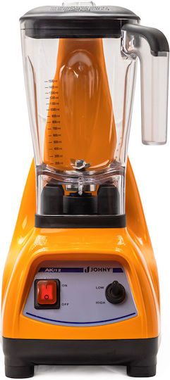 Johny AK/12 ECO Επαγγελματικό Μπλέντερ 1.2kW Κίτρινο με Χωρητικότητα Κανάτας 2.5lt 24.5x18x45cm