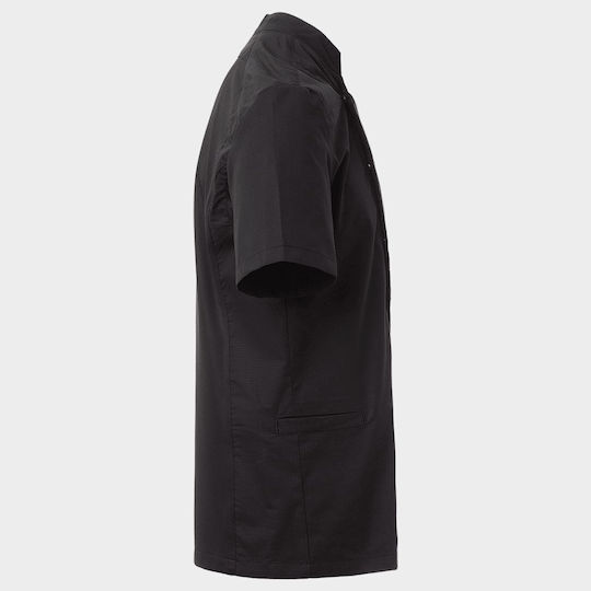 Payper Coat Chef 100% Cotton made Black with Short Sleeve Starlight