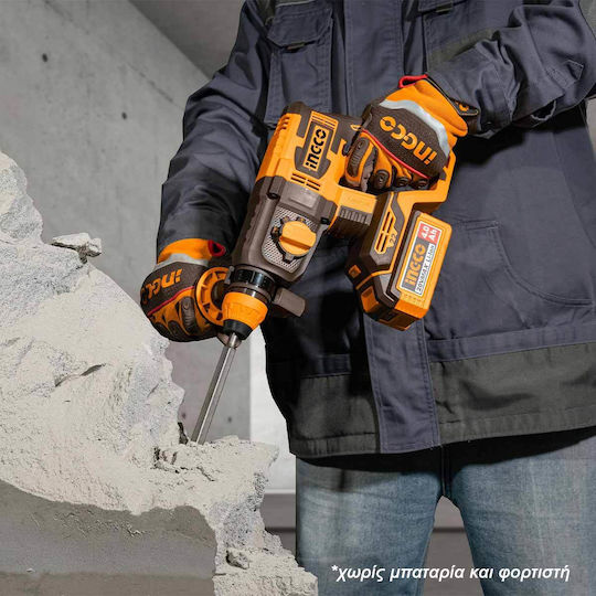 Ingco Rotary Hammer Drill Battery Brushless 20V Solo with SDS Plus Socket CRHLI21228