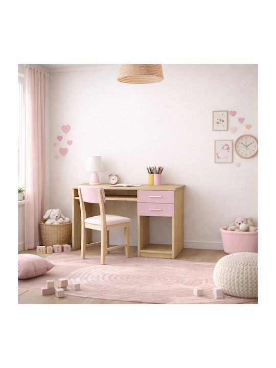 Birou pentru copii din melamină roz 100x55x80cm Birou pentru copii din melamină roz 100x55x80cm