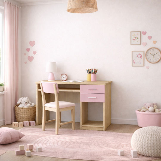 Birou Pentru Copii Roz 100x55x80cm Birou Pentru Copii Roz 100x55x80cm