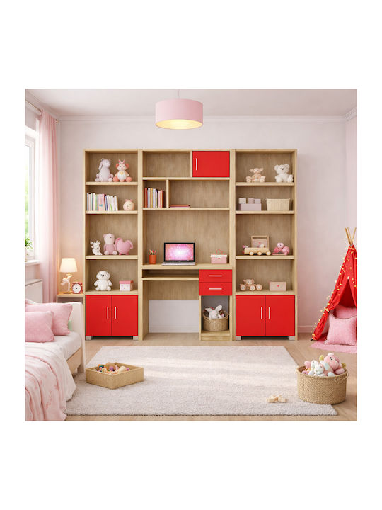 Kids Desk from Melamine Red 100x55x80cm