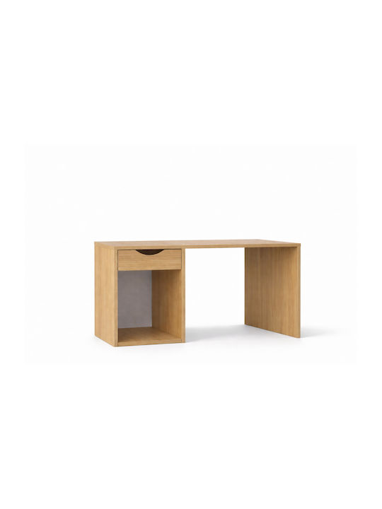 Birou pentru copii din melamină maro 130x55x80cm