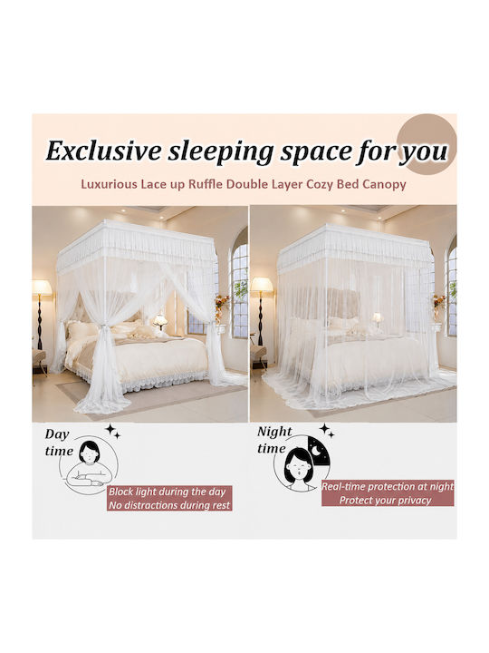 Galifas Cradle Mosquito Net Made of White Tulle 180x200cm