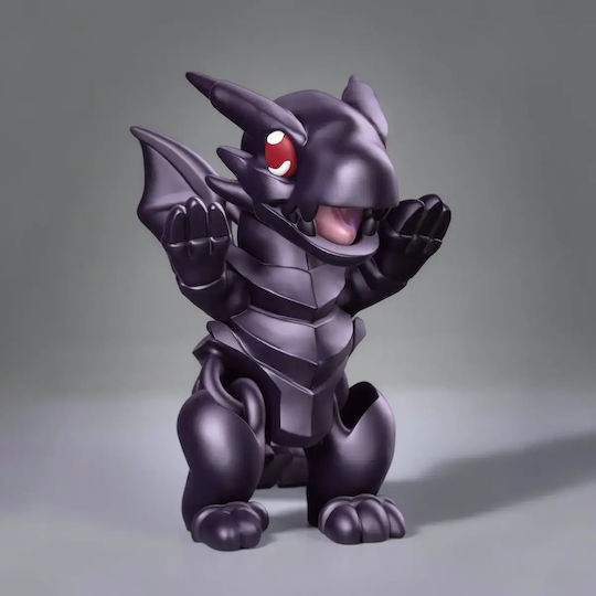 Unpainted 3D Figure Super Basic Flexi Toon Red Eyes Black Dragon Painting DIY Gift Colors 15.2 Cm 1:12