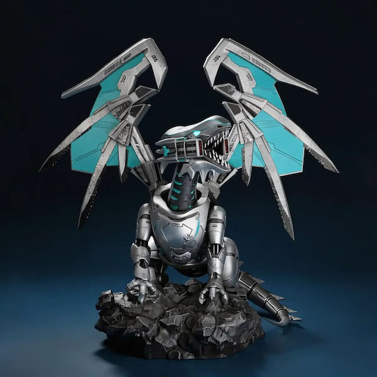 Небоядисана 3D Фигура Mecha Blue Eyes White Dragon Готова За Боядисване DIY Подарък Цветове 30 См 1:6