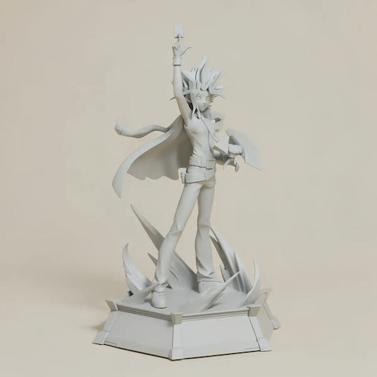 Небоядисана 3D Фигура Yugi Карта Yu Gi Oh Готова За Боядисване DIY Подарък Цветове 30 См 1:6