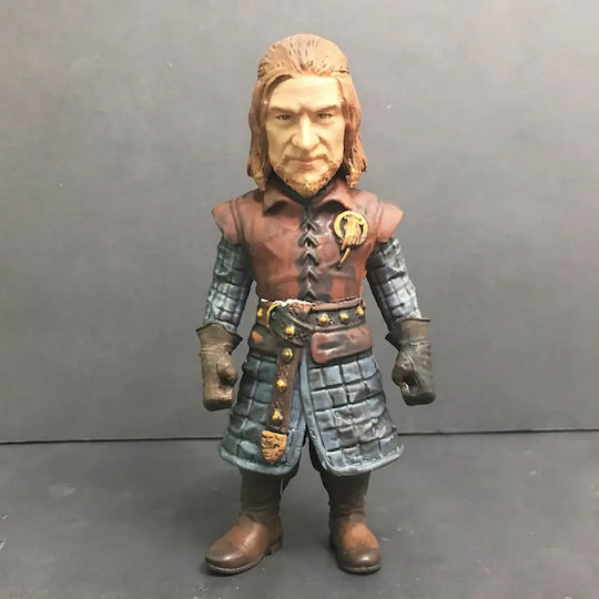 Unpainted 3D Figure Game Thrones Eddard Stark Chibi 3D Printing Figurine Painting DIY Gift Colors 20 Cm 1:8