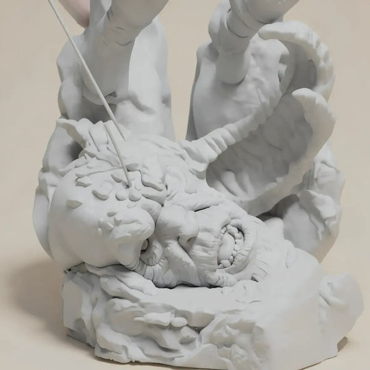 Άβαφη 3d Φιγούρα Kratos His Axe God War Βάψιμο Diy Δώρο Χρώματα 15,2 Cm 1:12