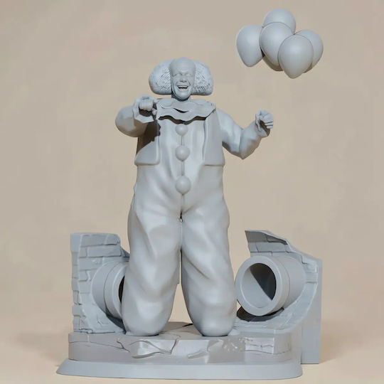 Unpainted 3D Figure Pennywise 80s Digital Painting DIY Gift Colors 15.2 Cm 1:12