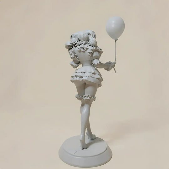 Unpainted 3D Figure It Girl Pennywise V2 3D Model Painting DIY Gift Colors 20 cm 1:8