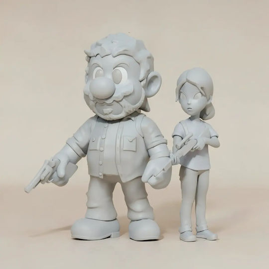 Unpainted 3D Figur Last of Us Super Mario Version Painting Diy Geschenk Farben 20 Cm 1:8