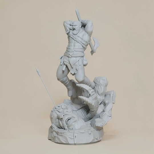 Unbemalte 3d Figur Kratos Sein Axt Gott des Krieges Bemalen Diy Geschenk Farben 30 Cm 1:6