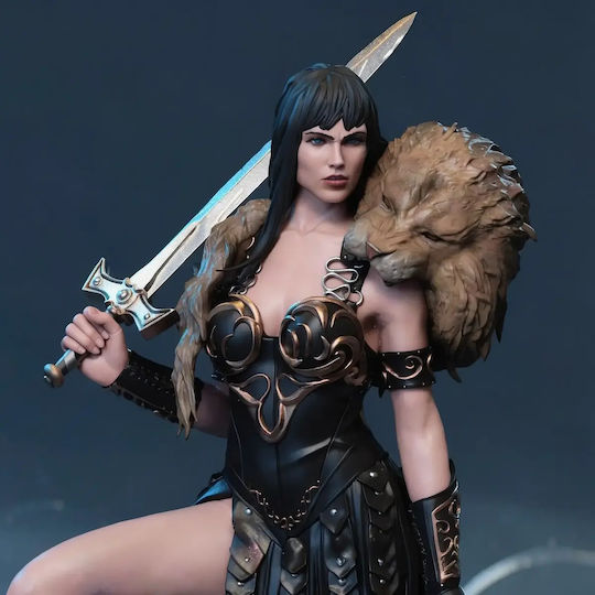 Unpainted 3D Figure Xena Warrior Standing Painting DIY Gift Colors 15.2 Cm 1:12