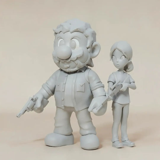 Unpainted 3D Figurine Last of Us Super Mario Version Painting Diy Geschenk Farben 30 Cm 1:6