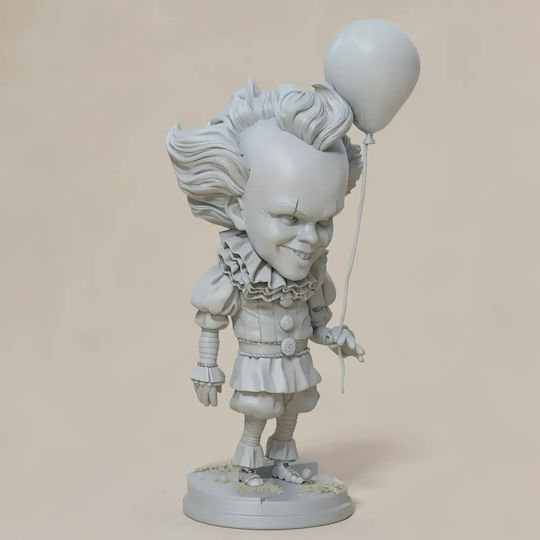 Unpainted 3D Figure Pennywise Chibi 135mm Painting Diy Gift Colors 20 Cm 1:8