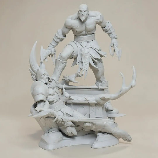 Άβαφη 3D Фигура Young Кратос 400мм Боядисване DIY Подарък Цветове 15,2 см 1:12
