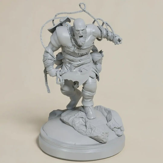 Άβαφη 3D Фигура Kratos Action Pose Богът на войната 3D Печат Фигурка Боядисване DIY Подарък Цветове 30 см 1:6