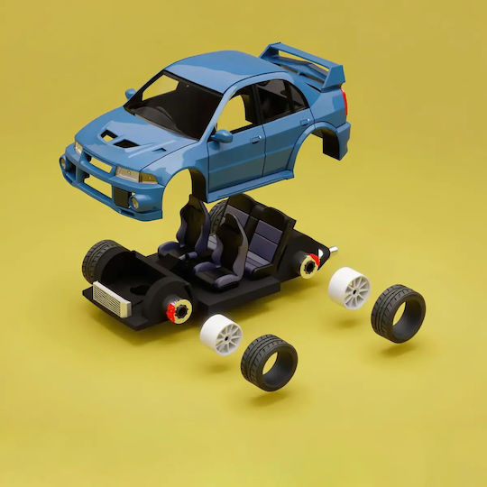 Άβαφη 3d Sammelbare Figuren Model Kit Car Lancer Evolution Vi Βάψιμο Diy Δώρο Χρώματα 30 Cm 1:6