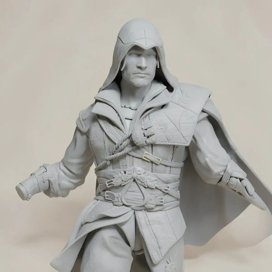 Unpainted 3D Figure Ezio Assassins Creed Flame Base 3D Painting DIY Gift Colors 15.2 Cm 1:12