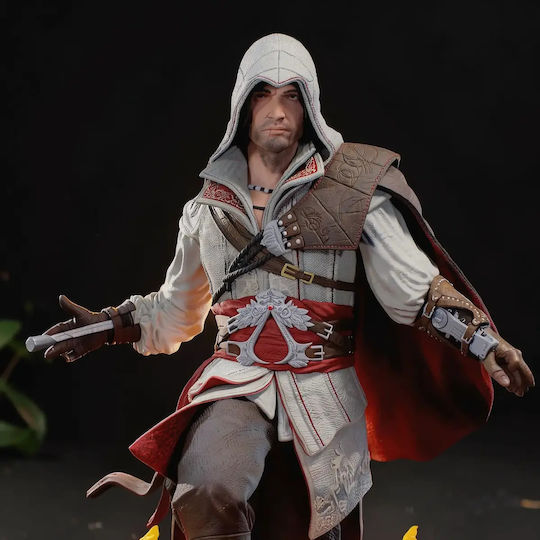 Unpainted 3D Figure Ezio Assassins Creed Flame Base 3D Painting DIY Gift Colors 15.2 Cm 1:12