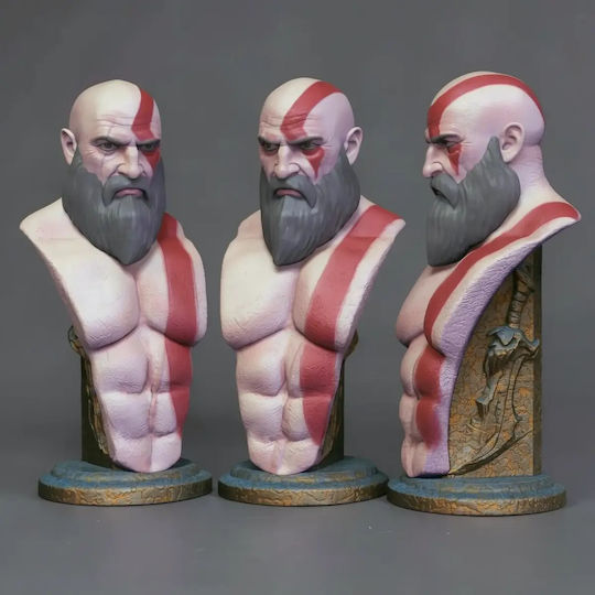 Άβαφη 3d Φιγούρα Basic Kratos Bust Βάψιμο Diy Δώρο Χρώματα 20 Cm 1:8