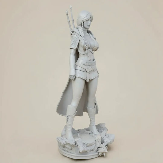 iLovePrints Sammelbare Figuren Abgebaute 3d Figur Ciri Witcher Eis Basis Bemalen Diy Geschenk Farben 15,2 Cm 1:12