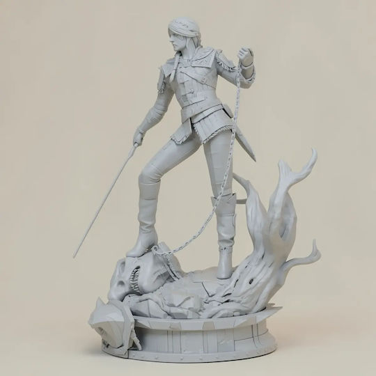 Figurină 3D Nevopsită Ciri The Witcher 4 Vopsire Diy Cadou Culori 30 Cm 1:6