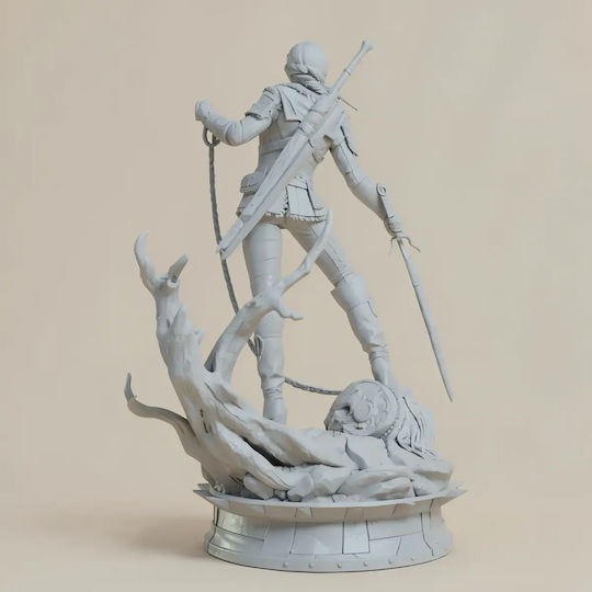 Figurină 3D Nevopsită Ciri The Witcher 4 Vopsire Diy Cadou Culori 30 Cm 1:6