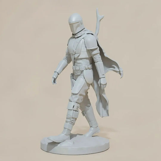 Άβαφη 3d Figur Mandalorianer Staffel 1 Walking Ready To Bemalen Diy Geschenk Farben 30 Cm 1:6