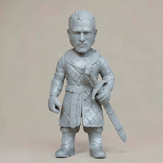 Unpainted 3D Figure Game Thrones Jon Snow Chibi 3D Printing Figurine Painting DIY Gift Colors 30 Cm 1:6