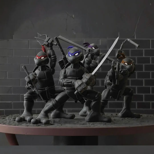 Небоядисана 3D Фигура Classic 1984 Костенурките Нинджа (Teenage Mutant Ninja Turtles) 3D Печатна Фигурка Боядисване DIY Подарък Цветове 30 См 1:6