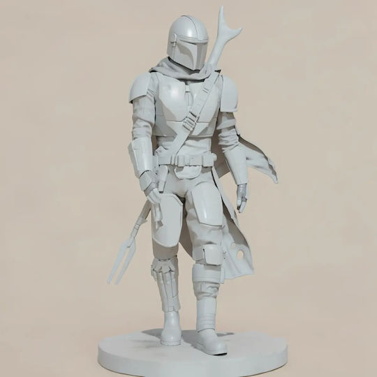 Άβαφη 3d Figur Mandalorianer Staffel 1 Walking Bereit zum Bemalen Diy Geschenk Farben 15,2 Cm 1:12