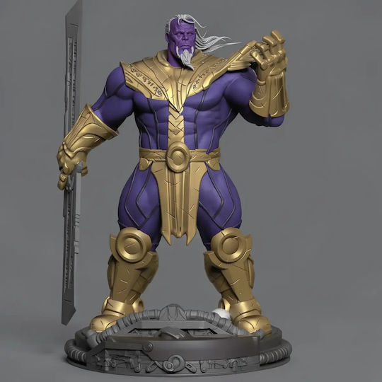 Небоядисана 3D Фигура Old Thanos Стояща 3D Печатна Фигурка Боядисване DIY Подарък Цветове 20 см 1:8