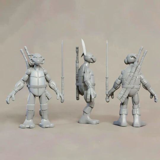 Небоядисана 3D Фигура Classic 1984 Костенурките Нинджа (Teenage Mutant Ninja Turtles) 3D Печатна Фигурка Боядисване DIY Подарък Цветове 15,2 См 1:12