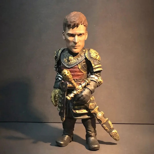 Unpainted 3D Figure Game Thrones Jaime Lannister Chibi 3D Printing Figurine Painting DIY Gift Colors 20 Cm 1:8