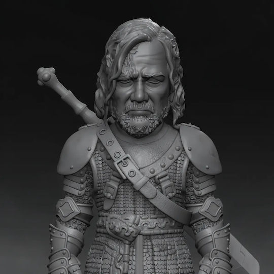 Unpainted 3D Figure Game Thrones Hound Chibi 3D Printing Figurine Painting DIY Gift Colors 20 Cm 1:8
