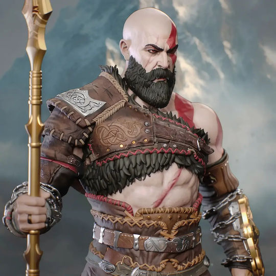 Figurină 3D Nevopsită Kratos God of War 313mm Vopsire Diy Cadou Culori 20 Cm 1:8
