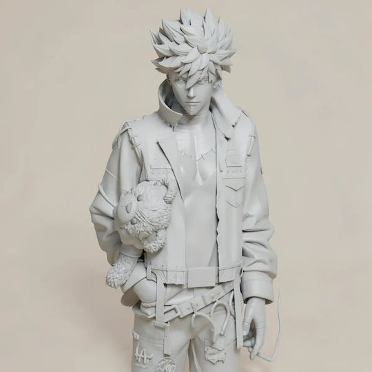 Unpainted 3D Figure Dabi My Hero Academia Bear Painting DIY Gift Colors 15.2 Cm 1:12