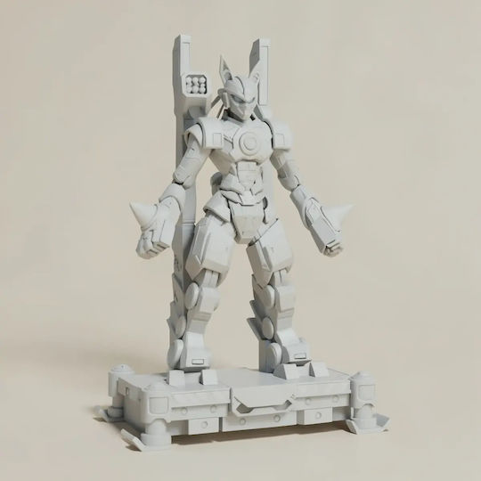 Небоядисана 3D Фигура Mecha Lucario Pokemon Боядисване DIY Подарък Цветове 15,2 См 1:12