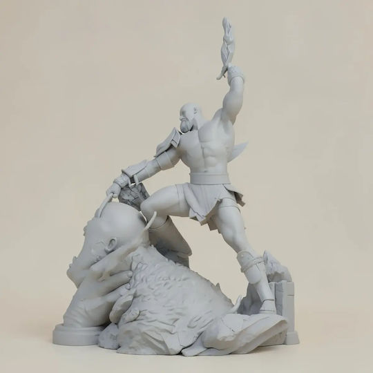 Άβαφη 3d Φιγούρα Kratos Kill Cyclops Βάψιμο Diy Δώρο Χρώματα 15,2 Cm 1:12