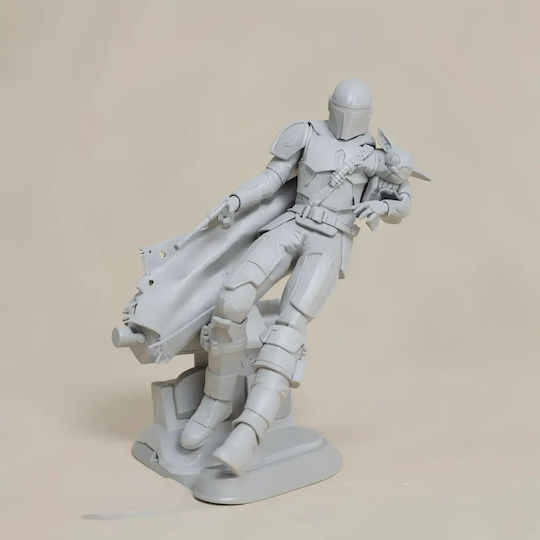 Sammlbare Figur Άβαφη 3d Mandalorian Baby Yoda Explosion 3d Printing Model Starwars Βάψιμο Diy Δώρο Χρώματα 30 Cm 1:6