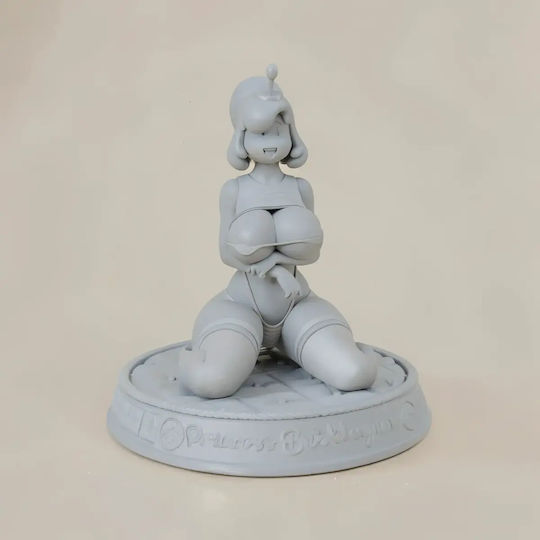 Unpainted 3D Figure Princess Bubblegum Thicc Version 3D Printing Model Super Mario Painting DIY Gift Colors 15.2 Cm 1:12
