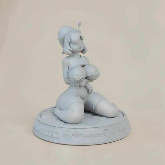 Unpainted 3D Figure Princess Bubblegum Thicc Version 3D Printing Model Super Mario Painting DIY Gift Colors 15.2 Cm 1:12