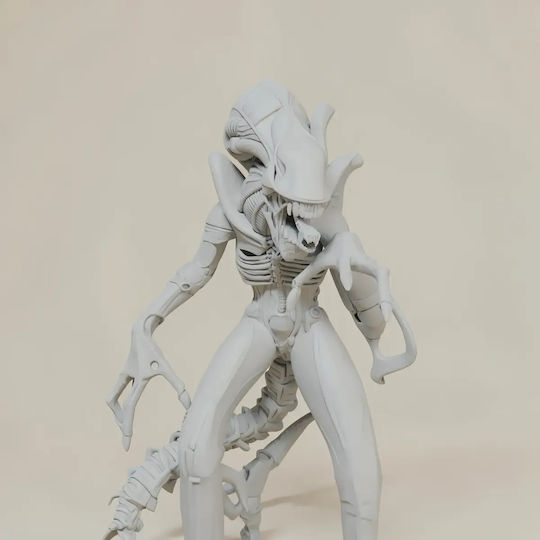 Небоядисана 3D Фигура Alien Warrior 3D Печатна Фигурка Alien Movie Боядисване DIY Подарък Цветове 30 см 1:6